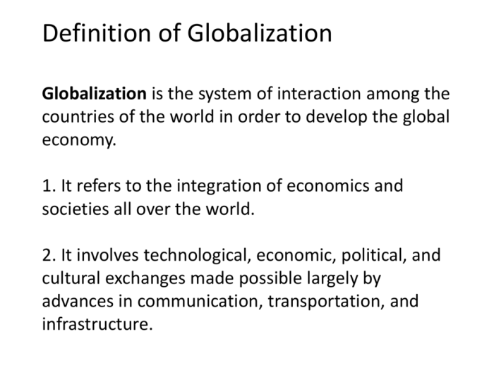 Globalization definition ap world history