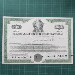 Corporation scripophily alden glen rapid american vignette certificate