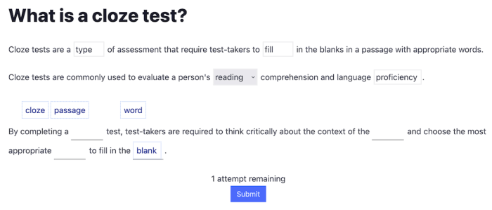 Ww1 cloze assessment/ fill in the blank