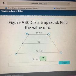 Figure abcd is a trapezoid find the value of x