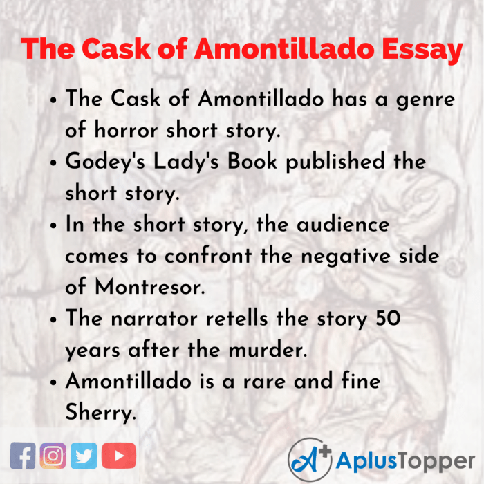 The cask of amontillado analysis questions