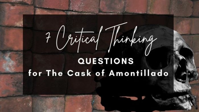 The cask of amontillado analysis questions