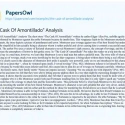 Amontillado cask analysis text owl eyes cover